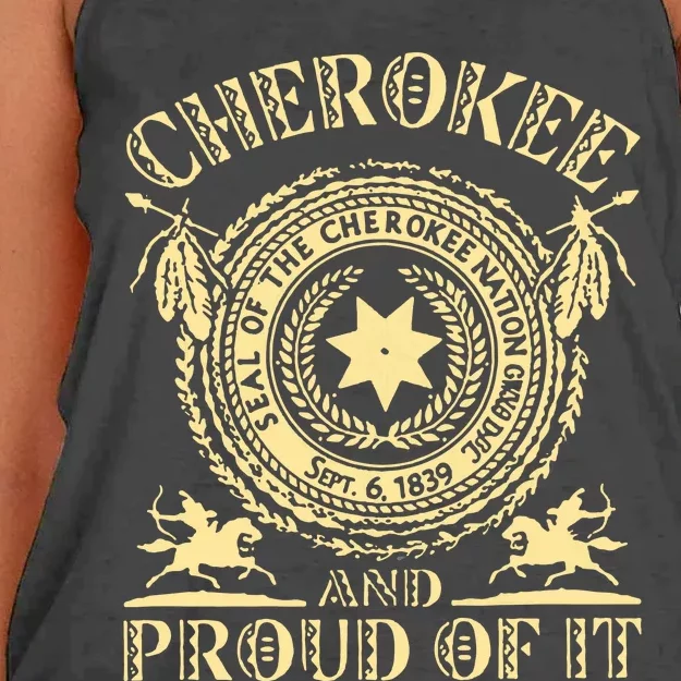 Cherokee Native American And Proud Of It Women's Knotted Racerback Tank