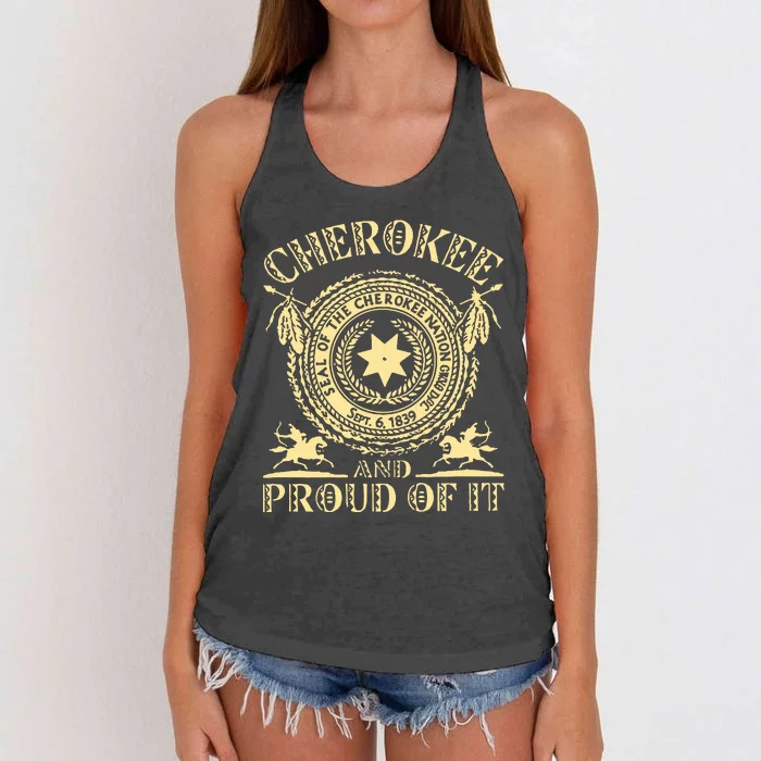 Cherokee Native American And Proud Of It Women's Knotted Racerback Tank