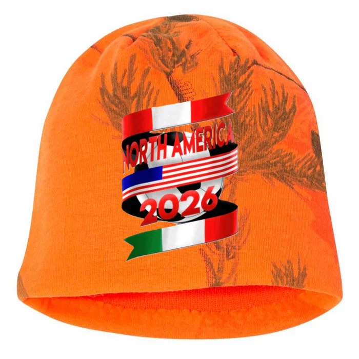 Cool North America Canada Mexico Soccer Cup 2026 Kati - Camo Knit Beanie