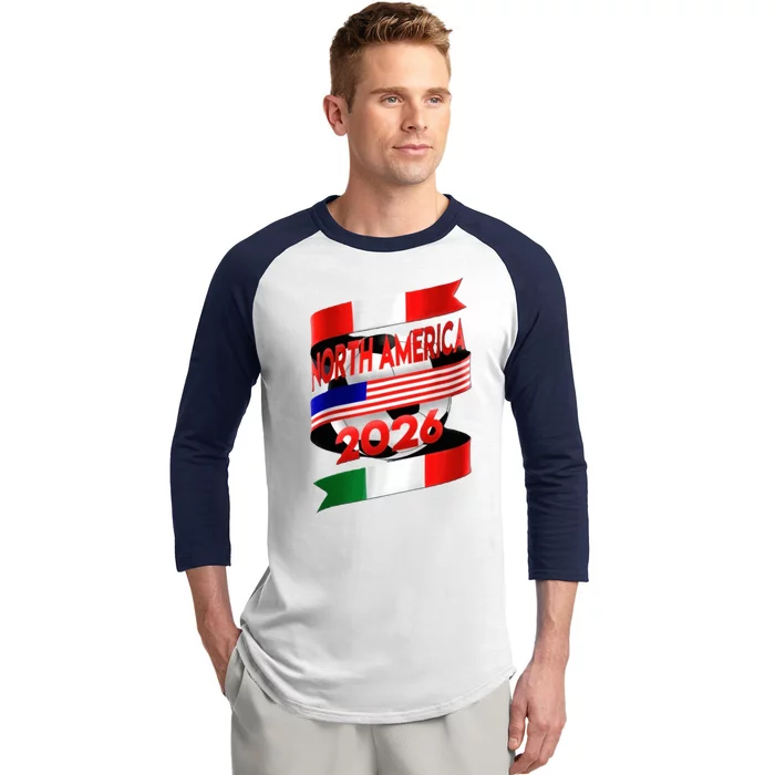 Cool North America Canada Mexico Soccer Cup 2026 Baseball Sleeve Shirt