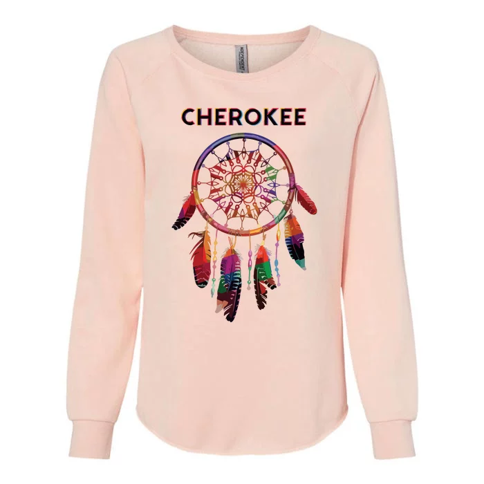 Cherokee Native American Indian Colorful Dreamcatcher Tribal Womens California Wash Sweatshirt