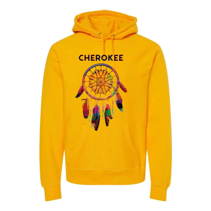 Cherokee Native American Indian Colorful Dreamcatcher Tribal Premium Hoodie