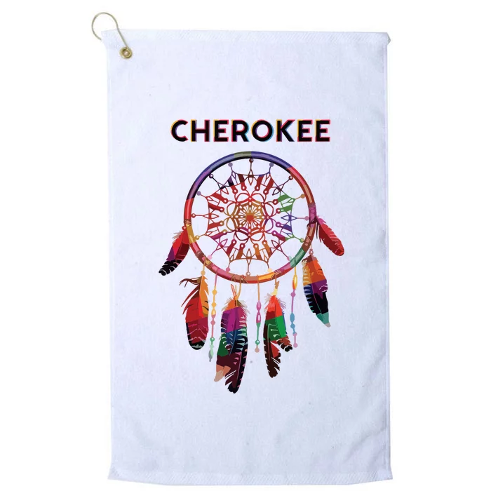 Cherokee Native American Indian Colorful Dreamcatcher Tribal Platinum Collection Golf Towel