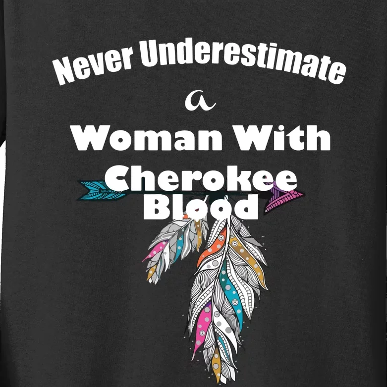 Cherokee Native American Kids Long Sleeve Shirt