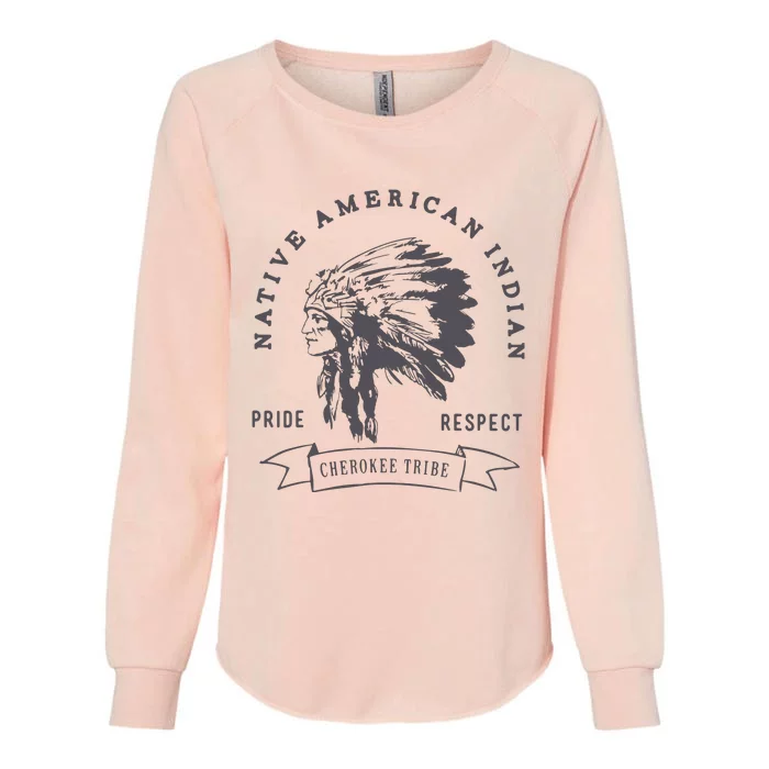 Cherokee Native American Womens California Wash Sweatshirt