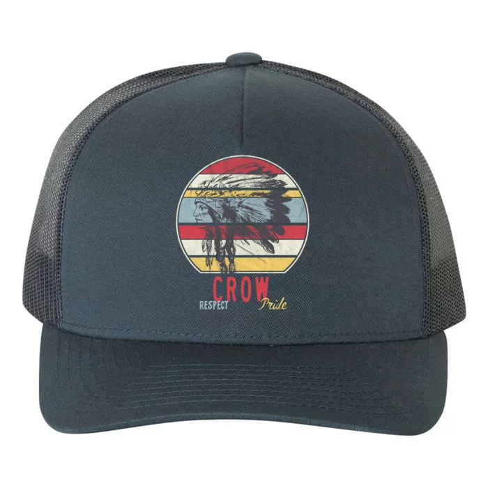 Crow Native American Indian Tribe Respect Pride Retro Sun Meaningful Gift Yupoong Adult 5-Panel Trucker Hat