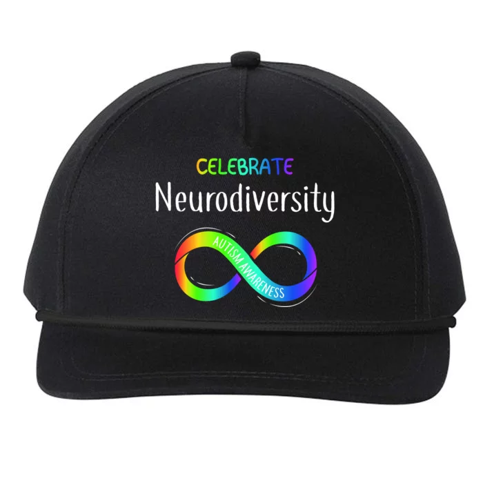 Celebrate Neurodiversity Autism Awareness Month Infinity Snapback Five-Panel Rope Hat