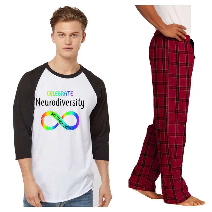 Celebrate Neurodiversity Autism Awareness Month Infinity Raglan Sleeve Pajama Set