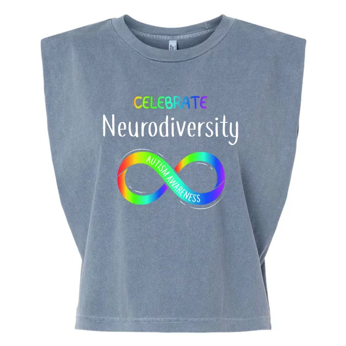 Celebrate Neurodiversity Autism Awareness Month Infinity Garment-Dyed Women's Muscle Tee