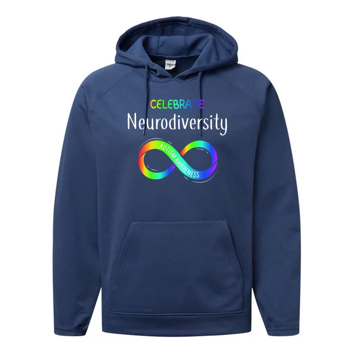 Celebrate Neurodiversity Autism Awareness Month Infinity Performance Fleece Hoodie