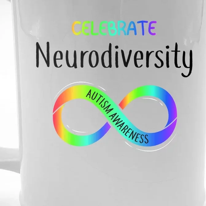 Celebrate Neurodiversity Autism Awareness Month Infinity Front & Back Beer Stein