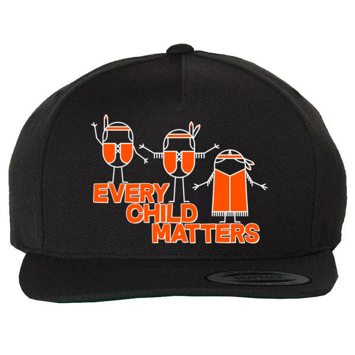 Cute Native American Every Child Matters Wool Snapback Cap