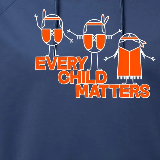 Cute Native American Every Child Matters Performance Fleece Hoodie