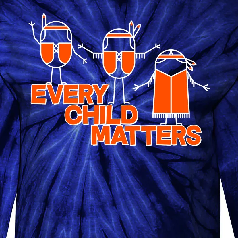 Cute Native American Every Child Matters Tie-Dye Long Sleeve Shirt