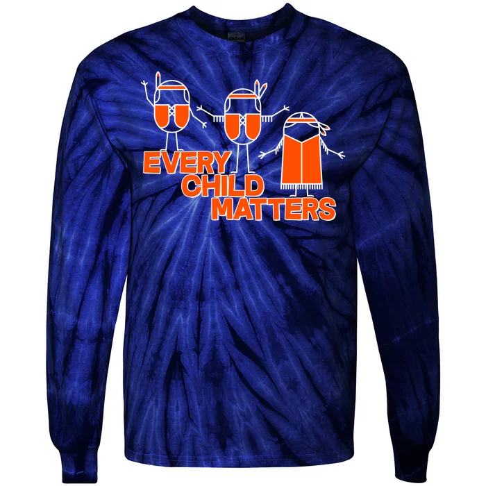 Cute Native American Every Child Matters Tie-Dye Long Sleeve Shirt