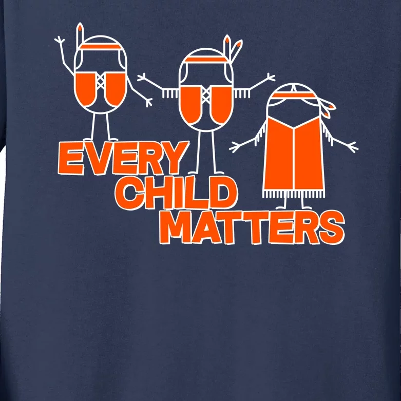 Cute Native American Every Child Matters Kids Long Sleeve Shirt