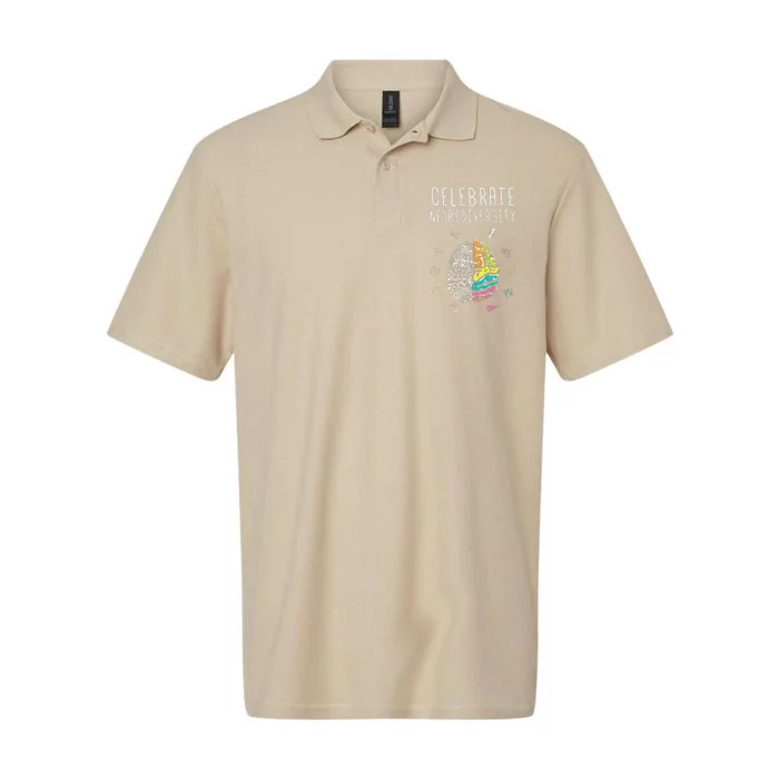 Celebrate Neurodiversity ADHD Autism ASD Awareness Gift Softstyle Adult Sport Polo