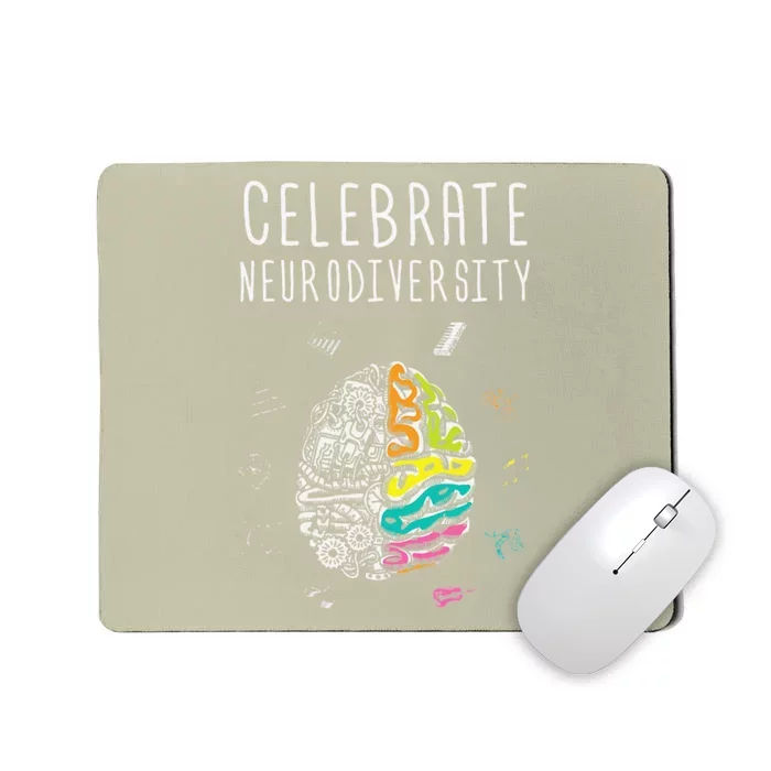 Celebrate Neurodiversity ADHD Autism ASD Awareness Gift Mousepad