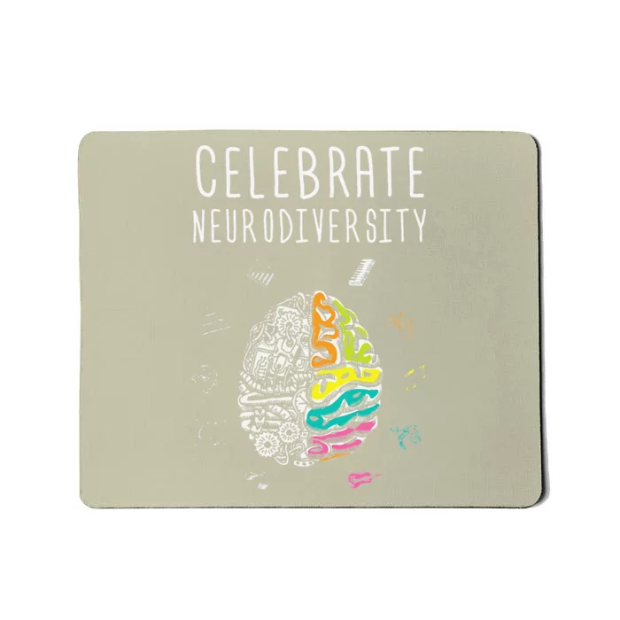 Celebrate Neurodiversity ADHD Autism ASD Awareness Gift Mousepad