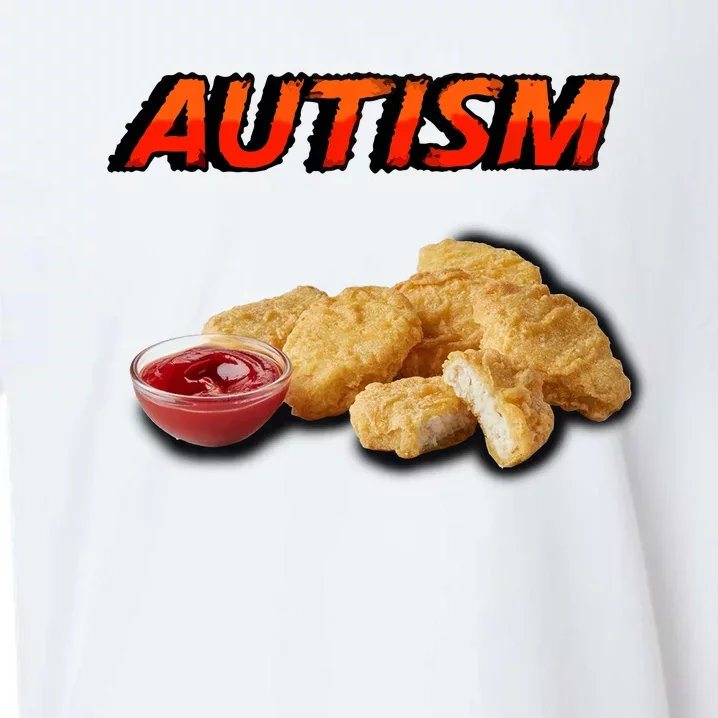 Chicken Nugget Autism Cringey Sueded Cloud Jersey T-Shirt