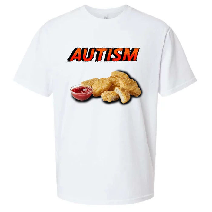 Chicken Nugget Autism Cringey Sueded Cloud Jersey T-Shirt