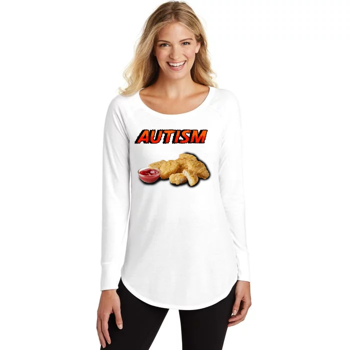 Chicken Nugget Autism Cringey Women's Perfect Tri Tunic Long Sleeve Shirt