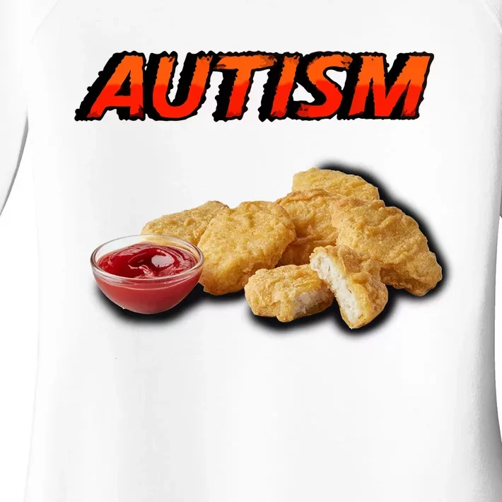 Chicken Nugget Autism Cringey Women's Perfect Tri Tunic Long Sleeve Shirt