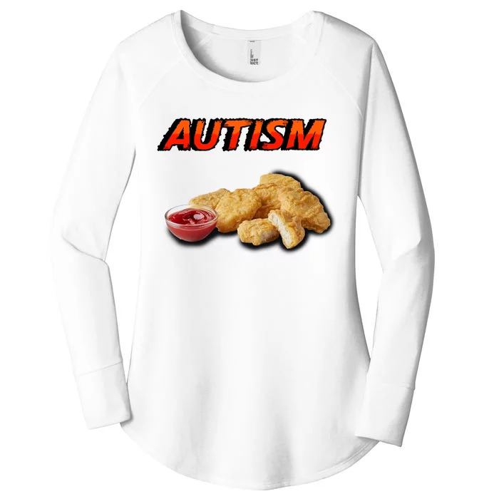 Chicken Nugget Autism Cringey Women's Perfect Tri Tunic Long Sleeve Shirt