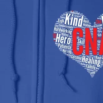 Certified Nursing Assistant Cna Heart Healthcare Profession Gift Full Zip Hoodie