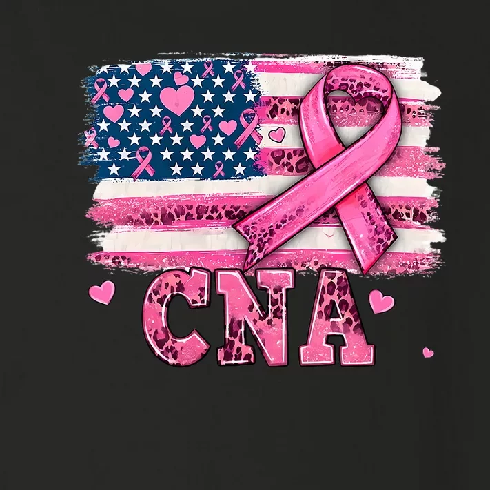 Cna Nurse American Flag P.I.N.K Ribbon Breast Cancer Awareness Toddler Long Sleeve Shirt