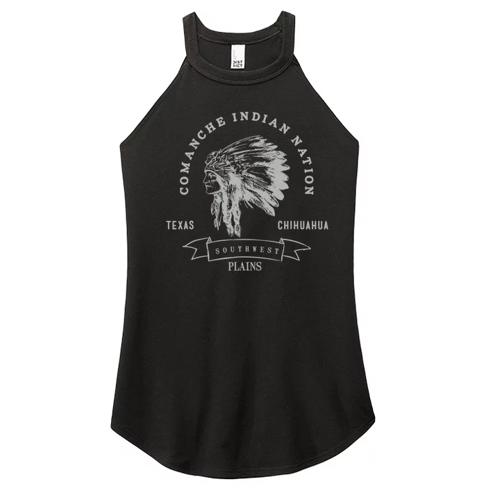 Comanche Native American Indian Pride Chief Respect Women’s Perfect Tri Rocker Tank