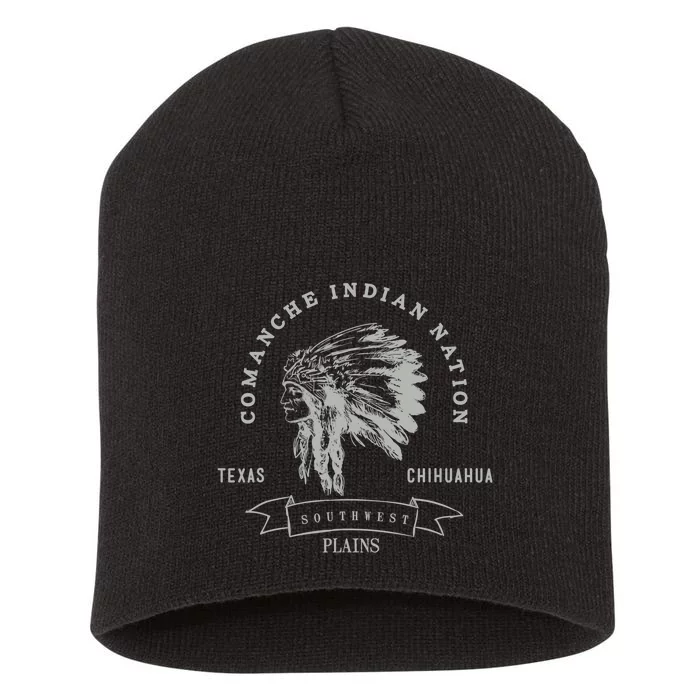 Comanche Native American Indian Pride Chief Respect Short Acrylic Beanie