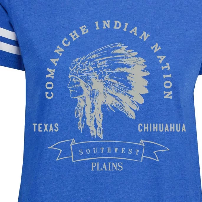 Comanche Native American Indian Pride Chief Respect Enza Ladies Jersey Football T-Shirt