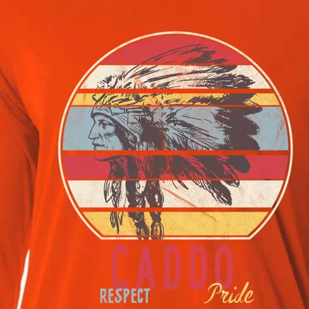 Caddo Native American Indian Tribe Respect Pride Retro Sun Gift Cooling Performance Long Sleeve Crew