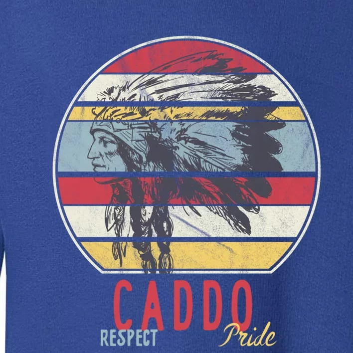 Caddo Native American Indian Tribe Respect Pride Retro Sun Gift Toddler Sweatshirt