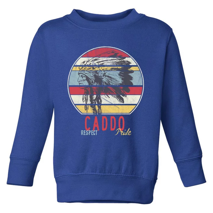 Caddo Native American Indian Tribe Respect Pride Retro Sun Gift Toddler Sweatshirt