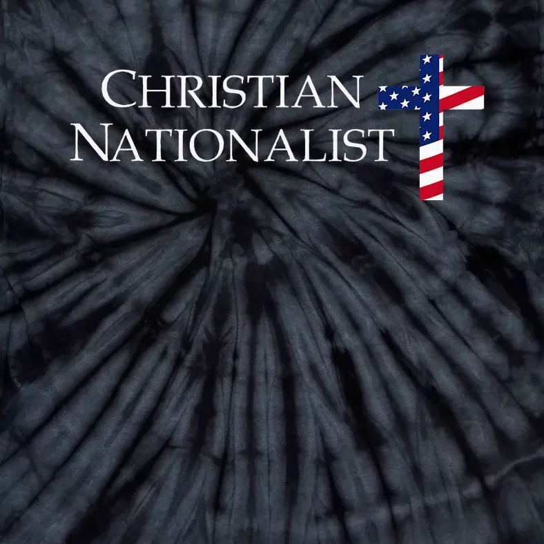 Christian Nationalist American Flag Cross Faith Tie-Dye T-Shirt