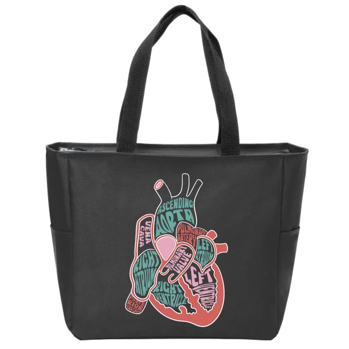 Cardiac Nurse Anatomical Heart Cardiology Medical Medicine Zip Tote Bag