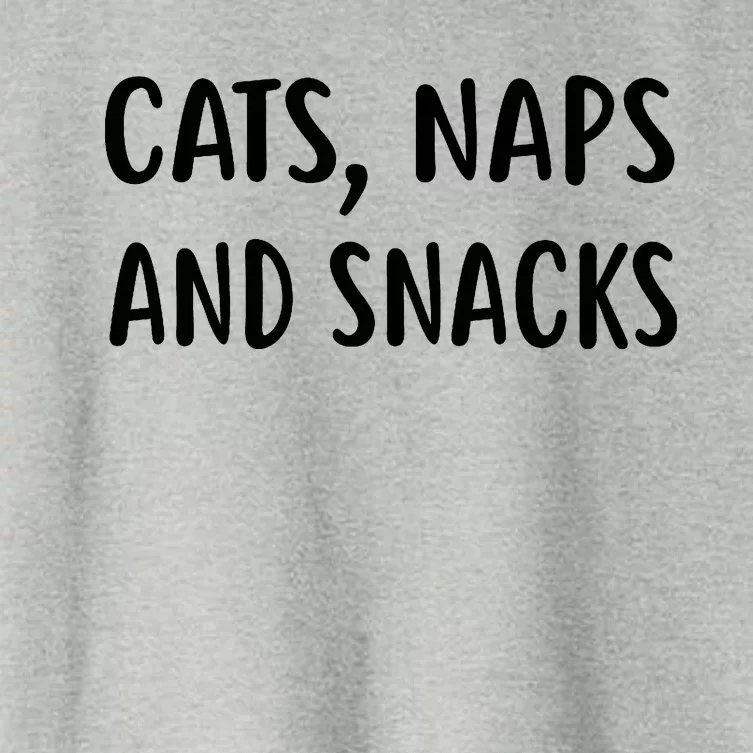 Cats Naps And Snacks Funny Ca Loer Gif Women's Crop Top Tee