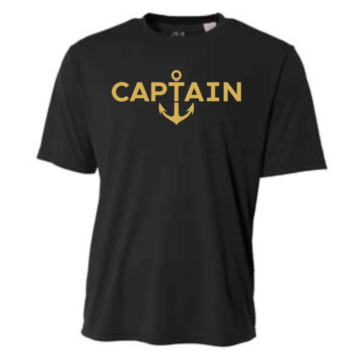 CAPTAIN NAUTICAL ANCHOR BOATER SAILOR YACHTING BOAT OWNER Cooling Performance Crew T-Shirt