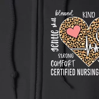 CNA Nurse Appreciation Certified Nurse Assistant CNA Full Zip Hoodie