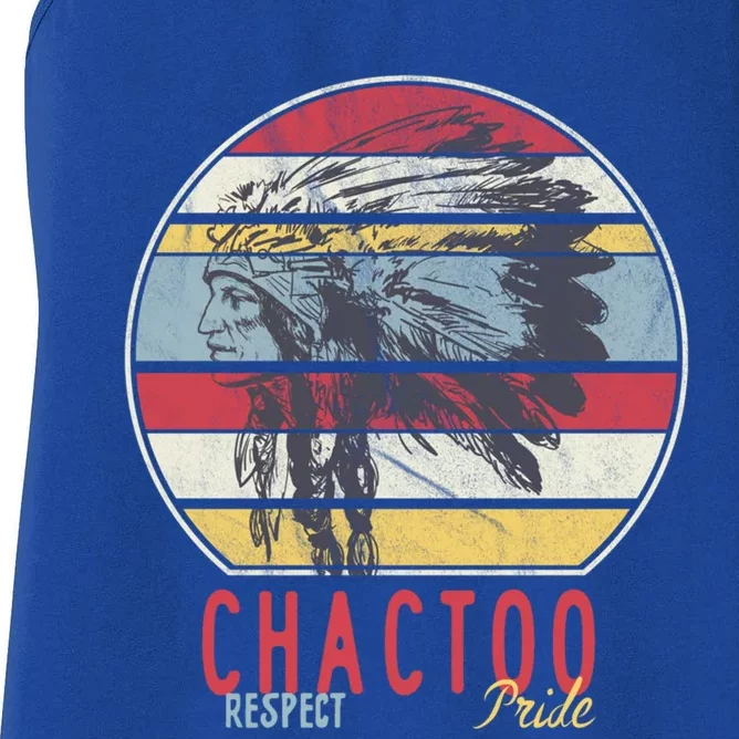 Chactoo Native American Indian Tribe Respect Pride Retro Sun Gift Women's Racerback Tank