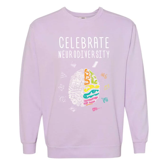 Celebrate Neurodiversity Adhd Autism Asd Awareness Gift Garment-Dyed Sweatshirt