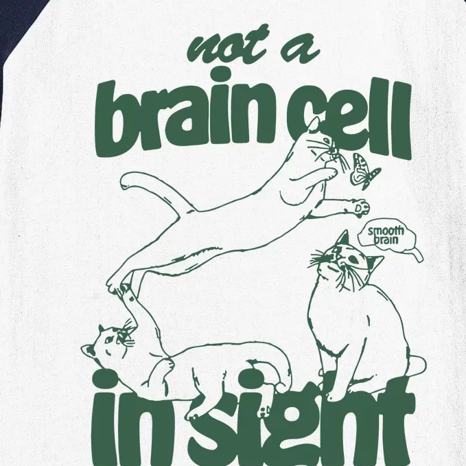 Cat Not A Brain Cell In Sight Baseball Sleeve Shirt