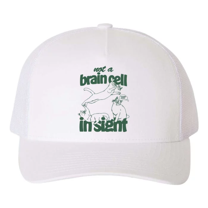 Cat Not A Brain Cell In Sight Yupoong Adult 5-Panel Trucker Hat