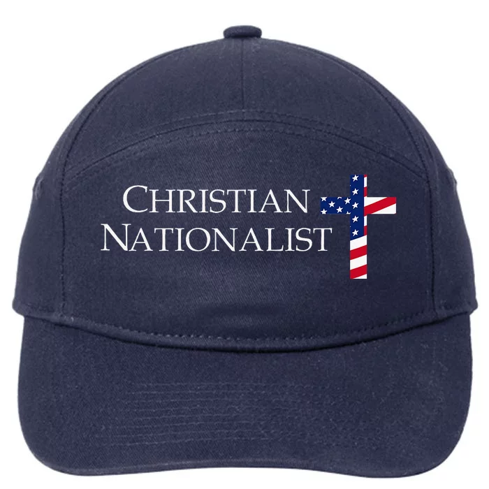 Christian Nationalist American Flag 7-Panel Snapback Hat