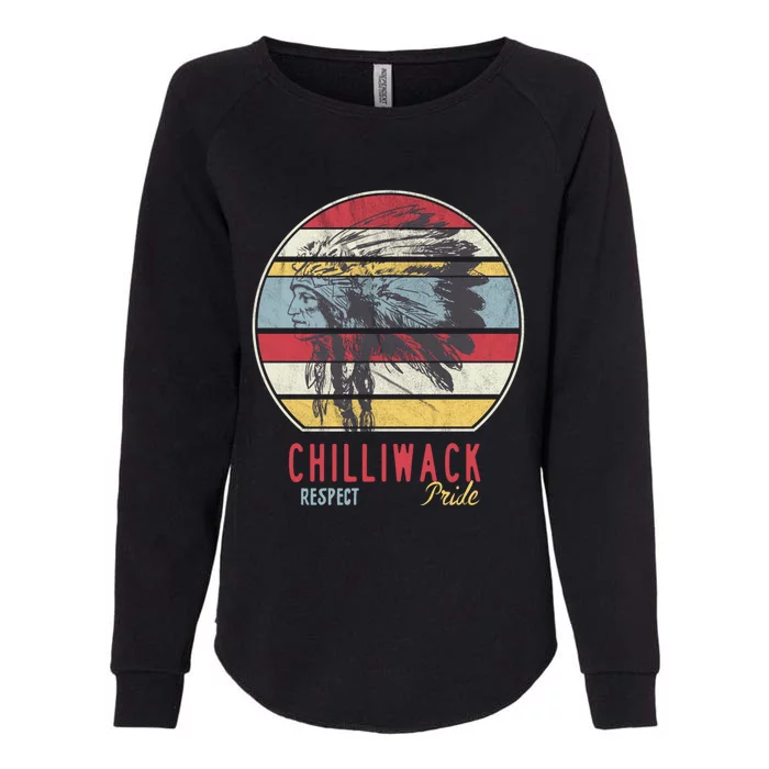 Chilliwack Native American Indian Tribe Respect Pride Retro Gift Womens California Wash Sweatshirt