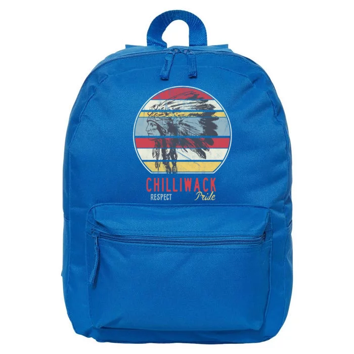 Chilliwack Native American Indian Tribe Respect Pride Retro Gift 16 in Basic Backpack