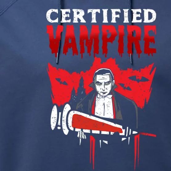 Certified Nursing Assistant Cna Vampire Costume Phlebotomist Gift Performance Fleece Hoodie