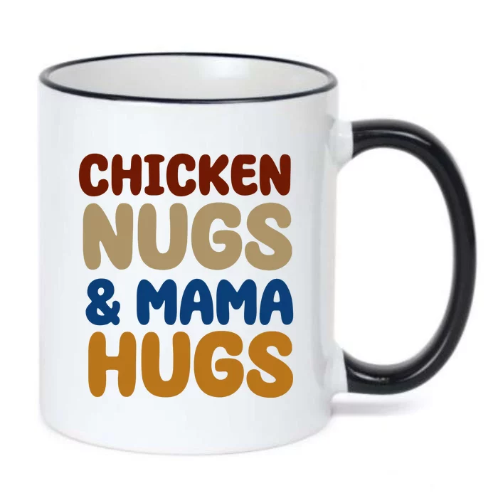 Chicken Nugs And Mama Hugs Black Color Changing Mug